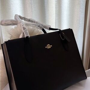 Coach nina leather Black Tote Bag
